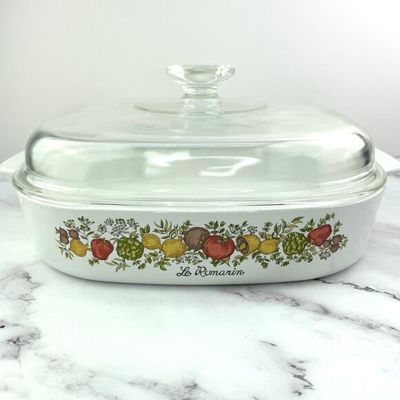 Corning Ware Le Romarin Spice of Life Casserole Dish A-10-B with Glass Lid Dish - Picture 1 of 12